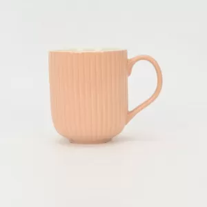 White Vertical Striped Ceramic Mug–Strumming the Strings of Daily Moments