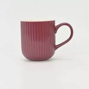 White Vertical Striped Ceramic Mug–Strumming the Strings of Daily Moments