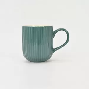 White Vertical Striped Ceramic Mug–Strumming the Strings of Daily Moments