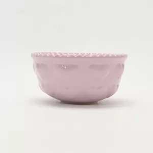 Heart Embossed Bowl-cream puple