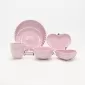 Heart Embossed Plate-cream puple