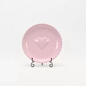 Heart Embossed Plate-cream puple