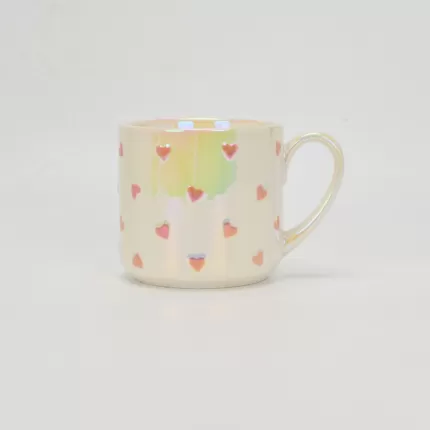 Heart Rainbow Cup–pearl white