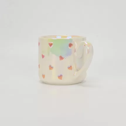 Heart Rainbow Cup–pearl white