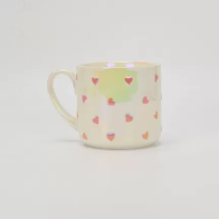 Heart Rainbow Cup–pearl white