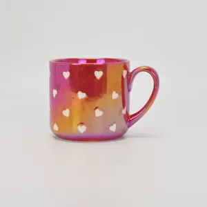 Heart Rainbow Cup–pearl red
