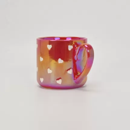 Heart Rainbow Cup–pearl red
