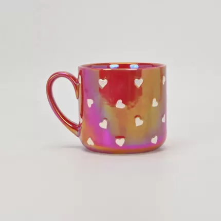 Heart Rainbow Cup–pearl red
