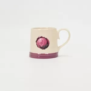 purple cabbage mug, vegetable ceramic mug, kitchen garden mug, realistic vegetable mug, purple accent ceramic cup, cozy kitchen drinkware, playful vegetable mug, farmhouse style mug, garden-inspired c