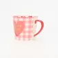 Heart Checkered Mug–pink
