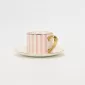 Striped Daily Cup & Saucer-pink