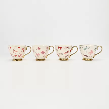 Gold-Rim Bow Mug-1