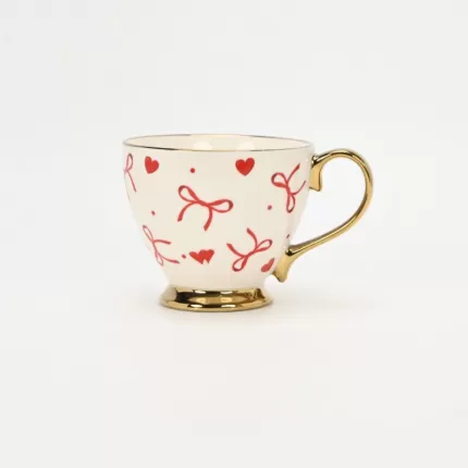 Gold-Rim Bow Mug-1