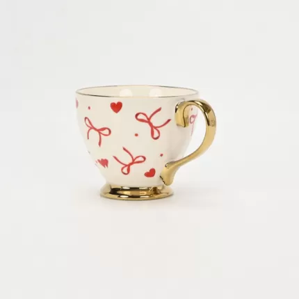 Gold-Rim Bow Mug-1