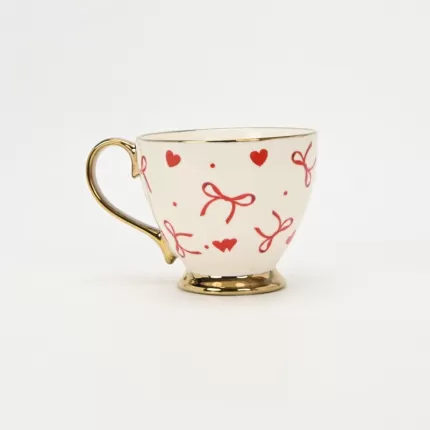 Gold-Rim Bow Mug-1