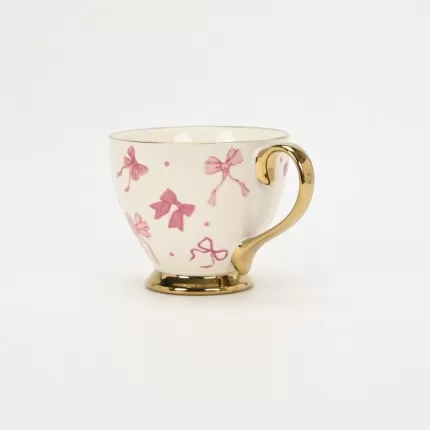 Gold-Rim Bow Mug-2
