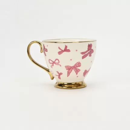 Gold-Rim Bow Mug-2