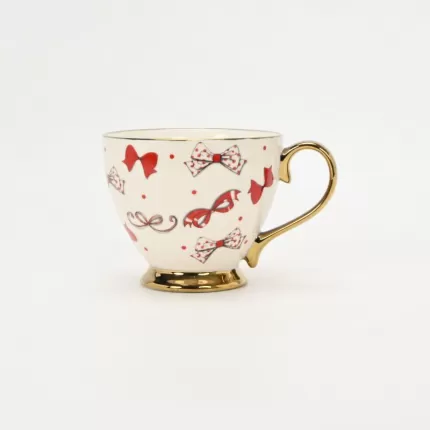 Gold-Rim Bow Mug-3