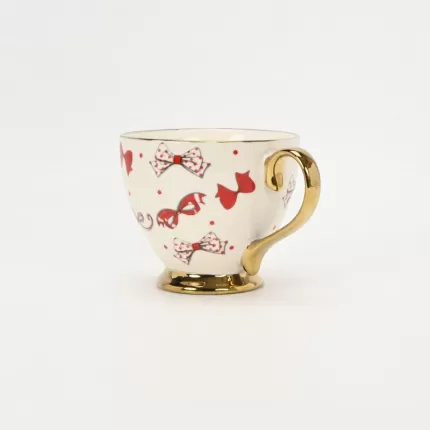 Gold-Rim Bow Mug-3