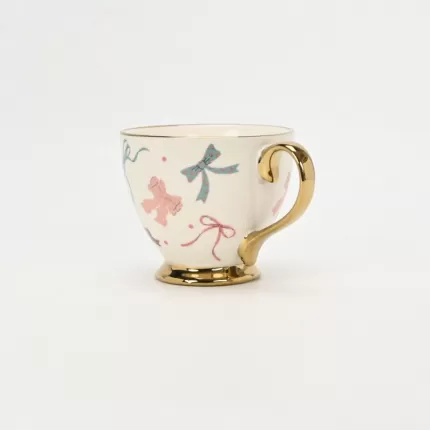 Gold-Rim Bow Mug-4