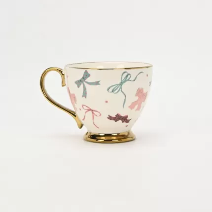 Gold-Rim Bow Mug-4