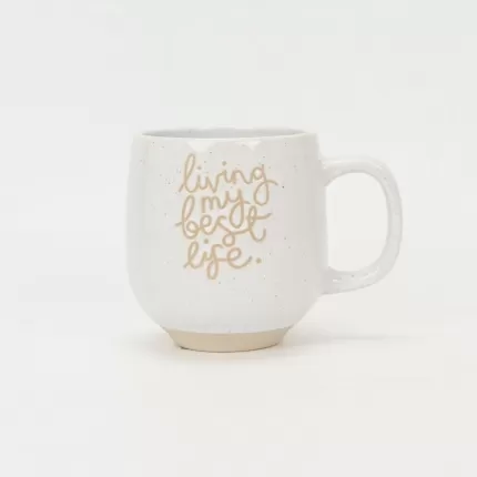 Floral Quotes Mug-white