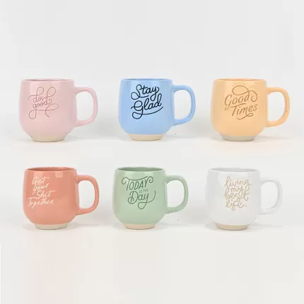 Floral Quotes Mug-blue