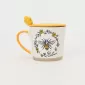 Bee Wreath Mug with Lid