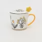 Yellow Flower Mug with Lid