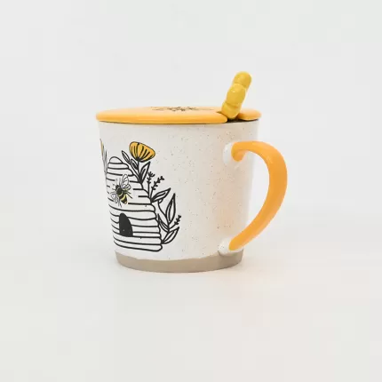 Bee Loved Blossoms Mug with Lid
