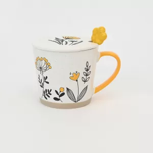 flower mug with lid