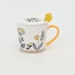 Yellow Flower Mug with Lid