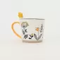 Yellow Flower Mug with Lid