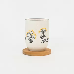 Yellow Flower Mug-white
