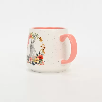 Floral Wreath Bunny Mug-1