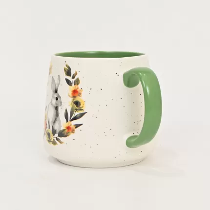Floral Wreath Bunny Mug-2