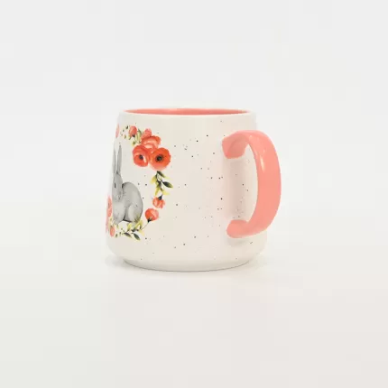 Floral Wreath Bunny Mug-3