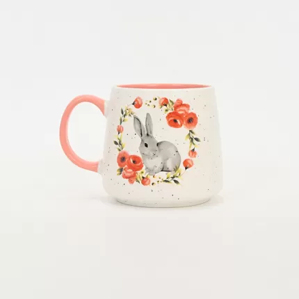Floral Wreath Bunny Mug-3