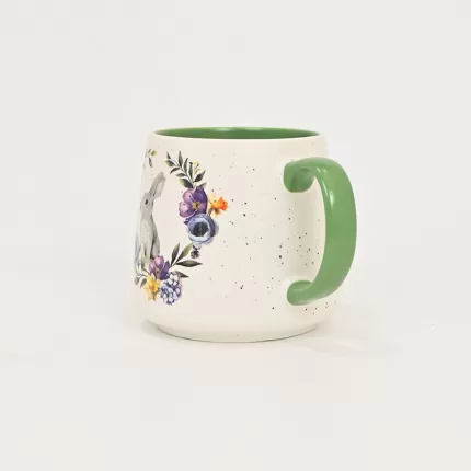 Floral Wreath Bunny Mug-4