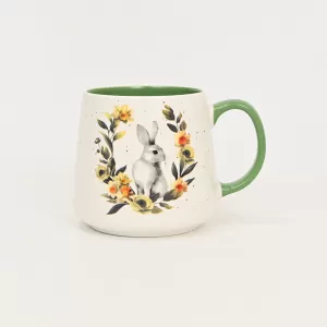 Floral Wreath Bunny Mug