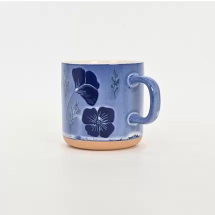 Floral Dream Mug-elegant blue