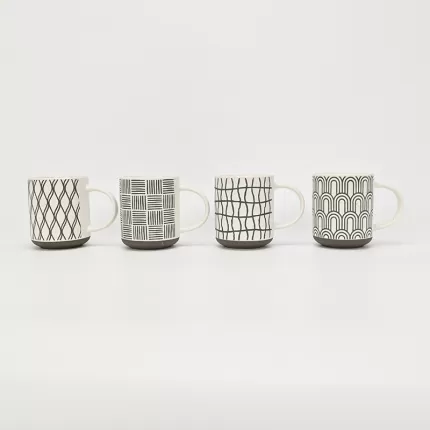 Diamond Grid Geometric Mug