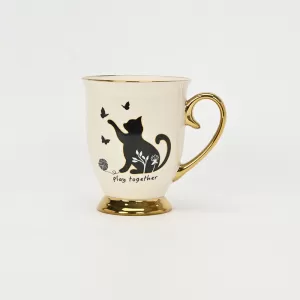 Floral Butterfly Cat Mug