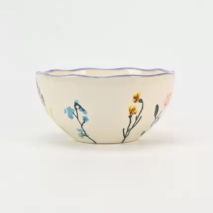 Delicate Floral Crackle Bowl