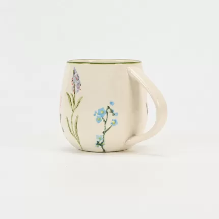 Delicate Floral Crackle Mug