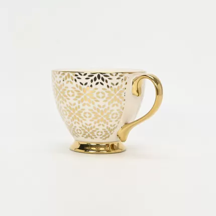 Golden Ditsy Floral Mug-1