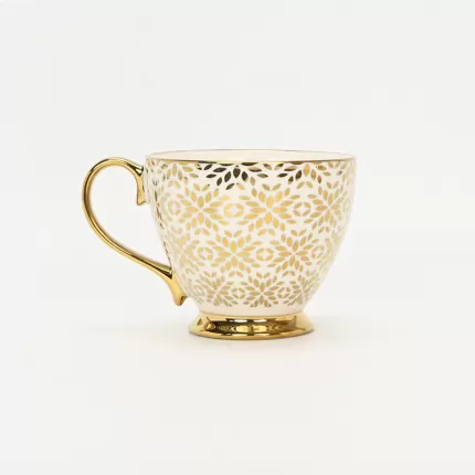Golden Ditsy Floral Mug-1