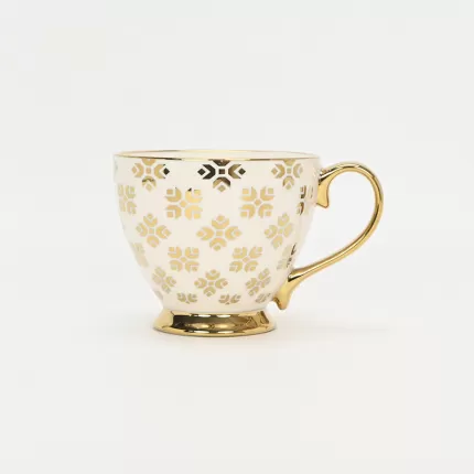 Golden Ditsy Floral Mug-4