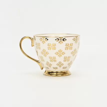 Golden Ditsy Floral Mug-4