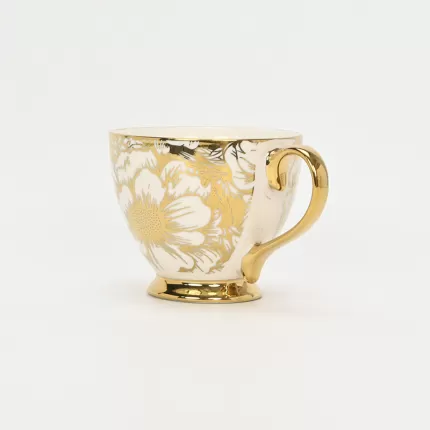 Golden Cluster Floral Mug-1